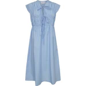 LIBERTÃ DAME KJOLE JANE-TIE-DRESS - Light blue
